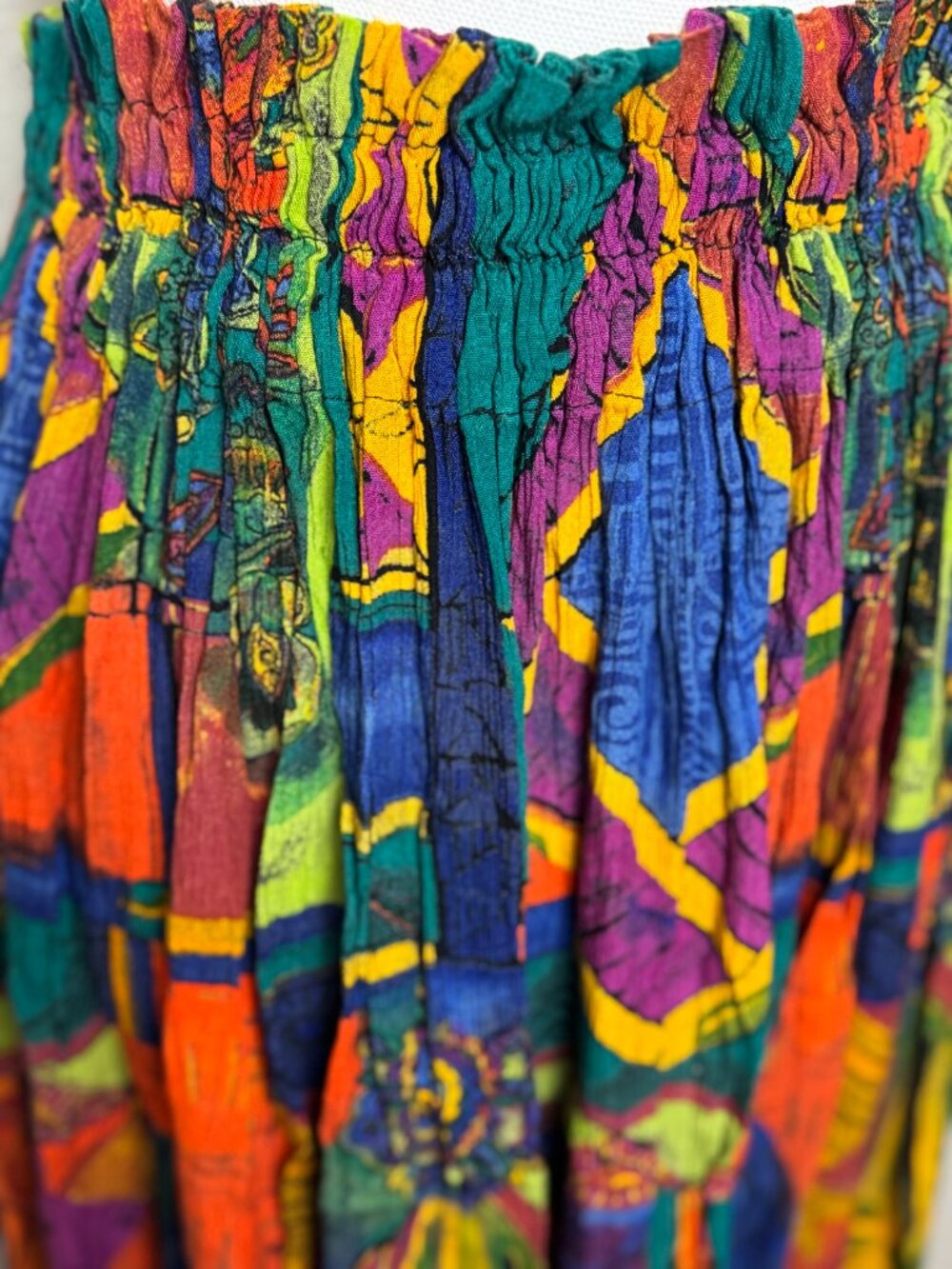 Vintage 90-s Boho Hippi Festival Maxi Skit Size S - M - L - Picture 2 of 4